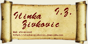 Ilinka Živković vizit kartica